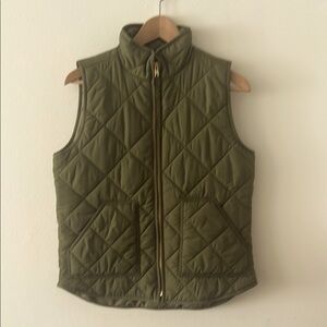 J Crew Olive Quilted Vest